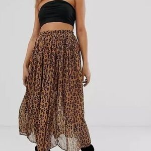 Free people Leopard skirt